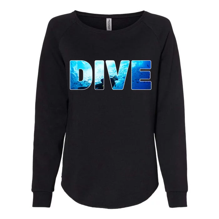 Scuba Diving Ocean Womens California Wash Sweatshirt