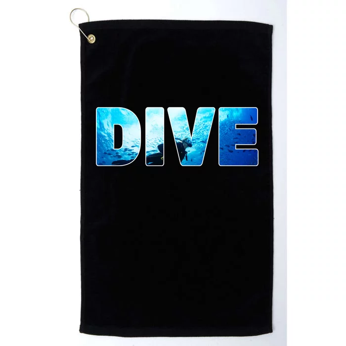 Scuba Diving Ocean Platinum Collection Golf Towel