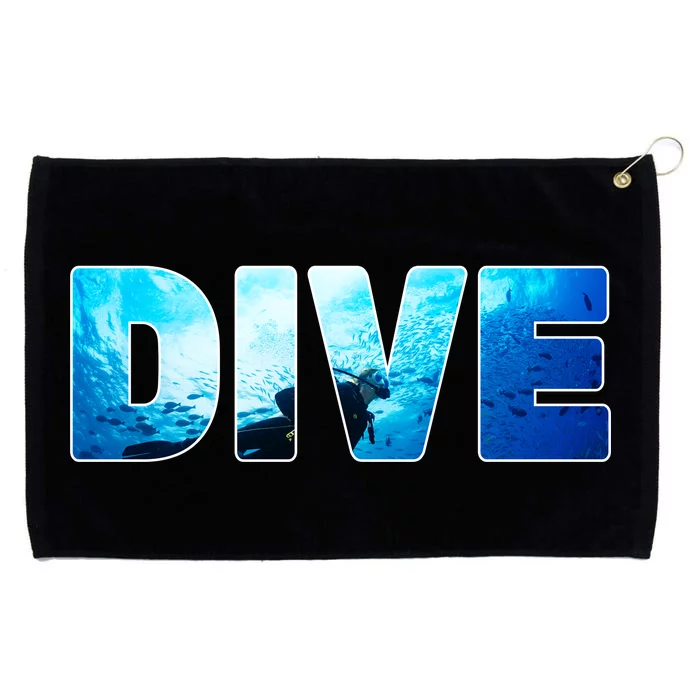 Scuba Diving Ocean Grommeted Golf Towel