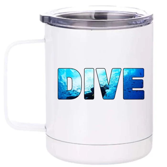 Scuba Diving Ocean Front & Back 12oz Stainless Steel Tumbler Cup