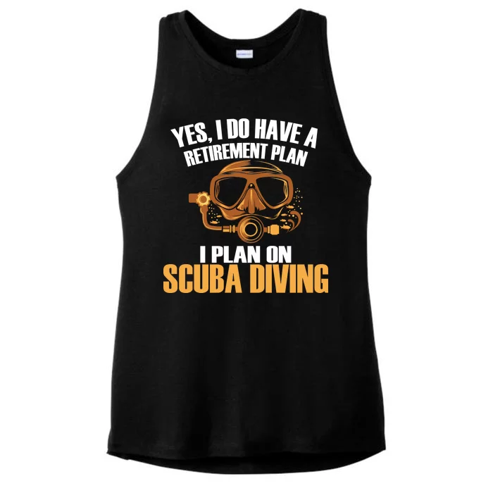 Scuba Diving Retirement Plan Ladies Tri-Blend Wicking Tank