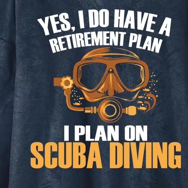 Scuba Diving Retirement Plan Hooded Wearable Blanket