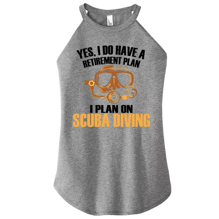 Scuba Diving Retirement Plan Women’s Perfect Tri Rocker Tank