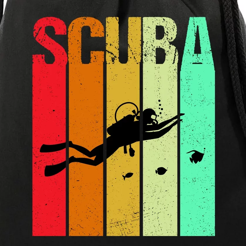 Scuba Retro Drawstring Bag