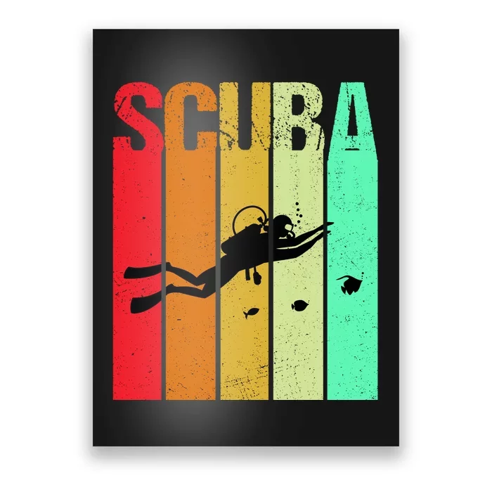 Scuba Retro Poster