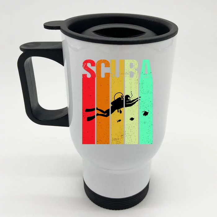 Scuba Retro Front & Back Stainless Steel Travel Mug