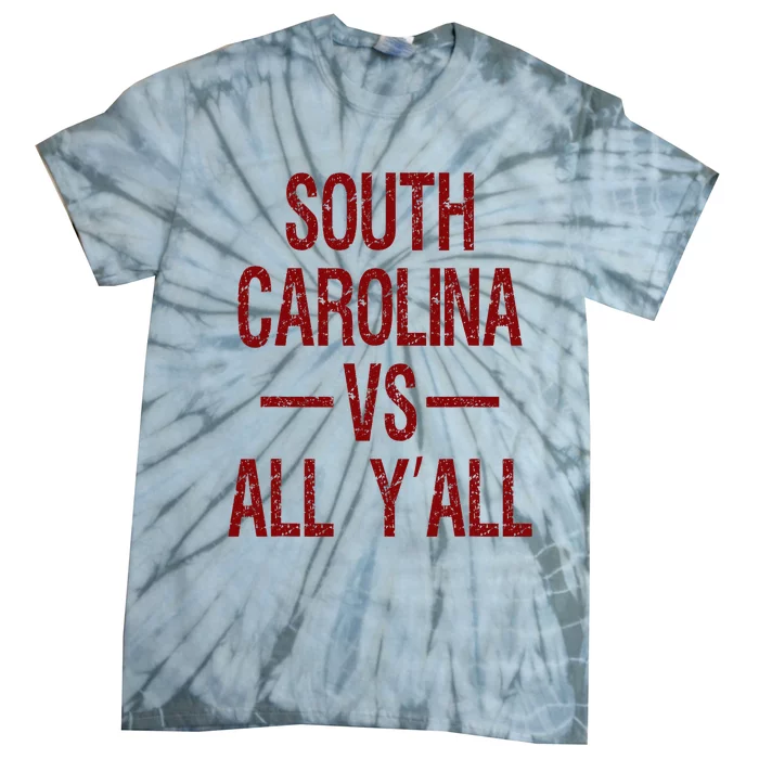 South Carolina Vs All YAll Vintage Weathered Southerner Tie-Dye T-Shirt