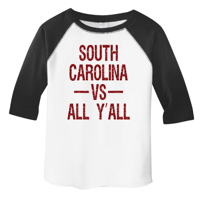 South Carolina Vs All YAll Vintage Weathered Southerner Toddler Fine Jersey T-Shirt