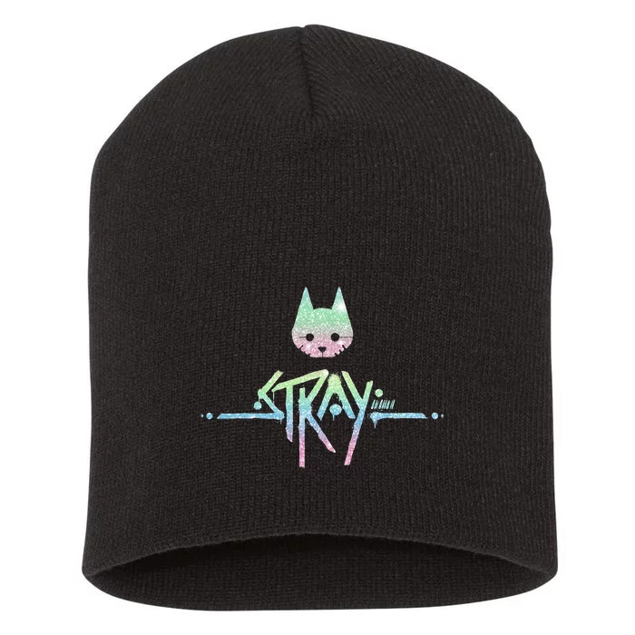 Stray Cat Video Game Gamer Funny Cute Trending Game Lover Cat Lover Short Acrylic Beanie