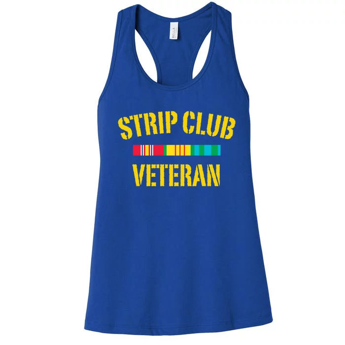 Strip Club Veteran Funny Gift Women's Racerback Tank