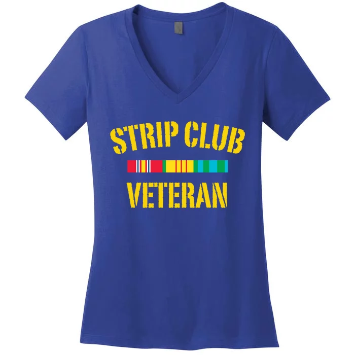 Strip Club Veteran Funny Gift Women's V-Neck T-Shirt