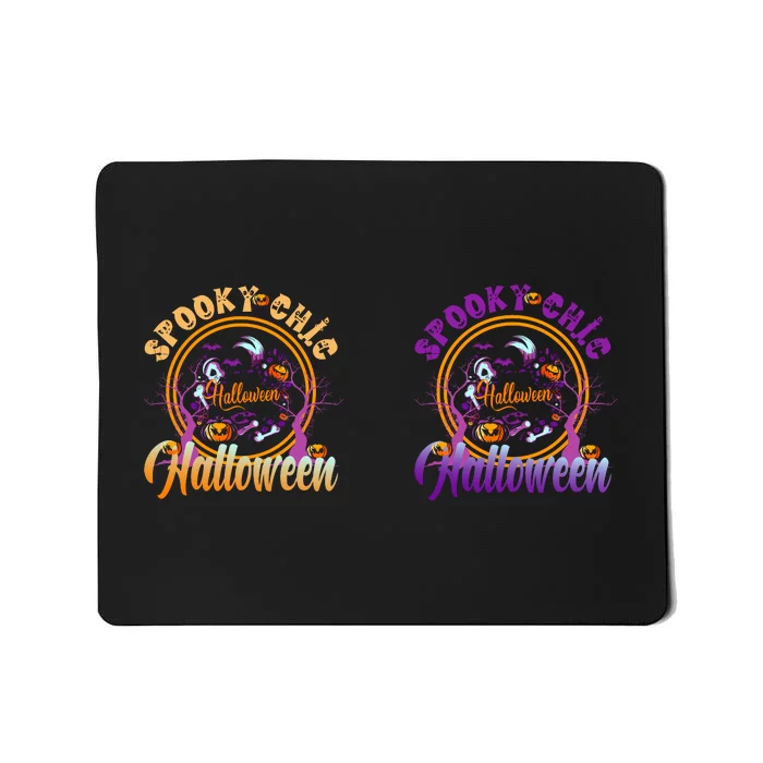 Spooky Chic Vintage Halloween Graphic Mousepad