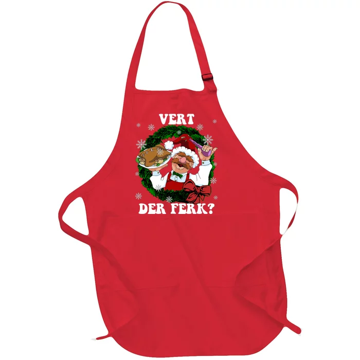 Swedish Chef Vert Der Ferk Christmas Swedish Chef Christmas Funny Full-Length Apron With Pocket