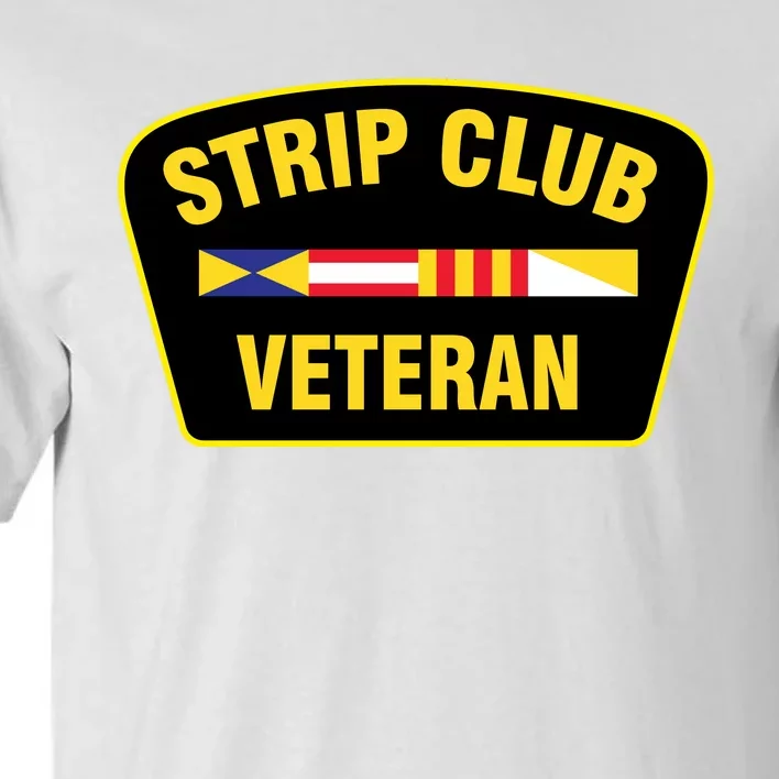 Strip Club Veteran Funny Joke Club Badge Emblem Humor Graphic Tall T-Shirt