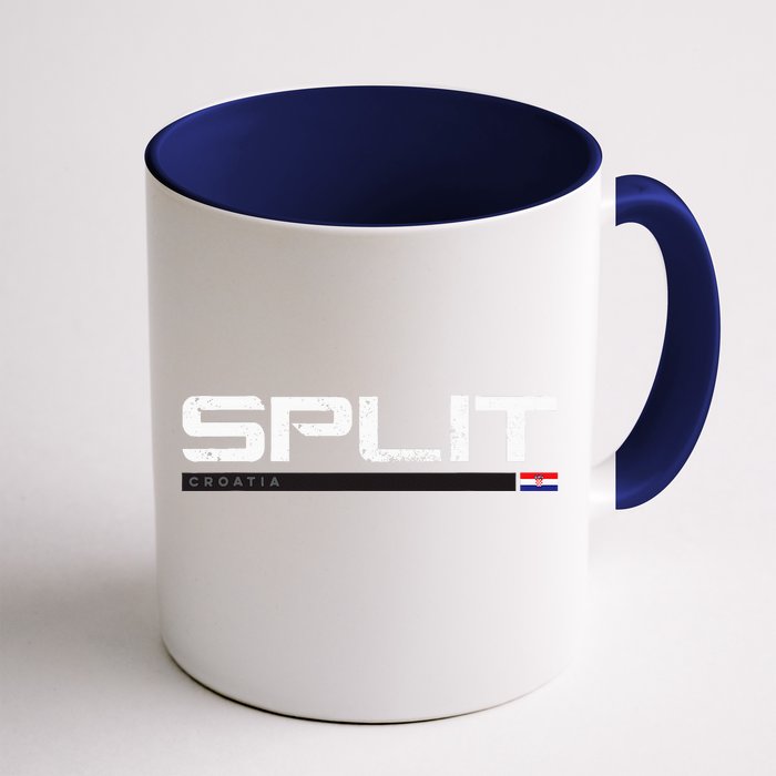 Split Croatia Vintage Retro Front & Back Coffee Mug