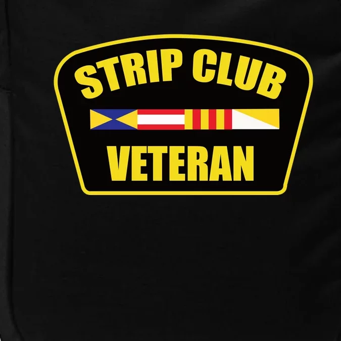 Strip Club Veteran Funny Joke Club Badge Emblem Humor Graphic Impact Tech Backpack