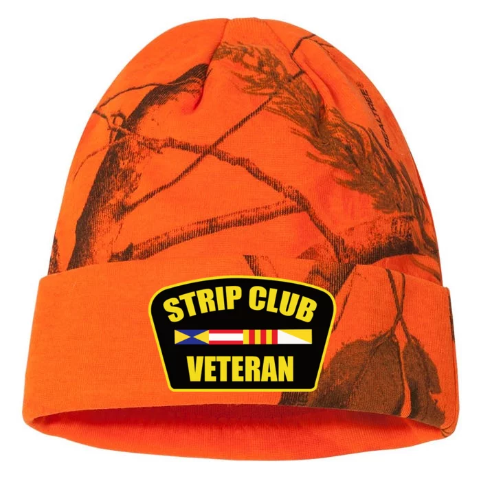 Strip Club Veteran Funny Joke Club Badge Emblem Humor Graphic Kati - 12in Camo Beanie