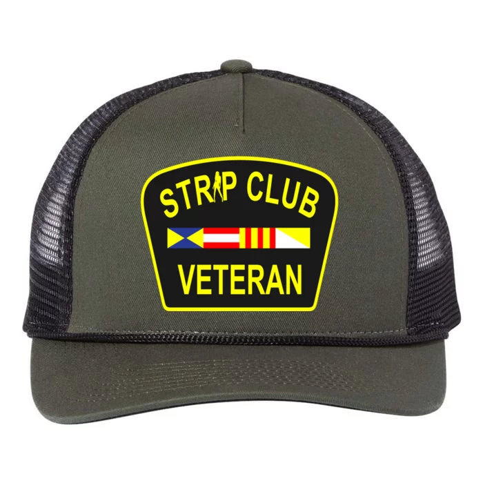 Strip Club Veteran Funny Veteran Retro Rope Trucker Hat Cap