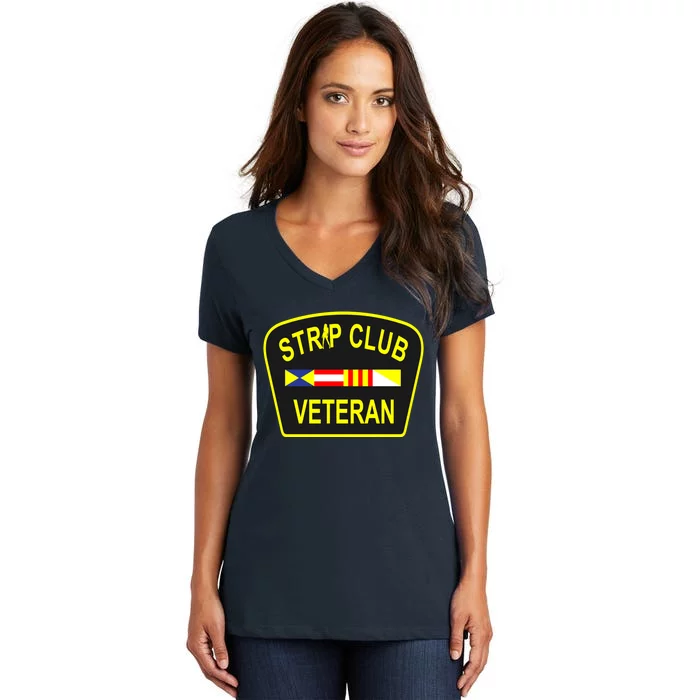 Strip Club Veteran Funny Veteran Women's V-Neck T-Shirt