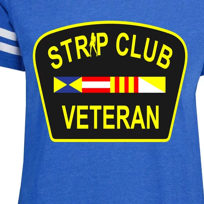 Strip Club Veteran Funny Veteran Enza Ladies Jersey Football T-Shirt