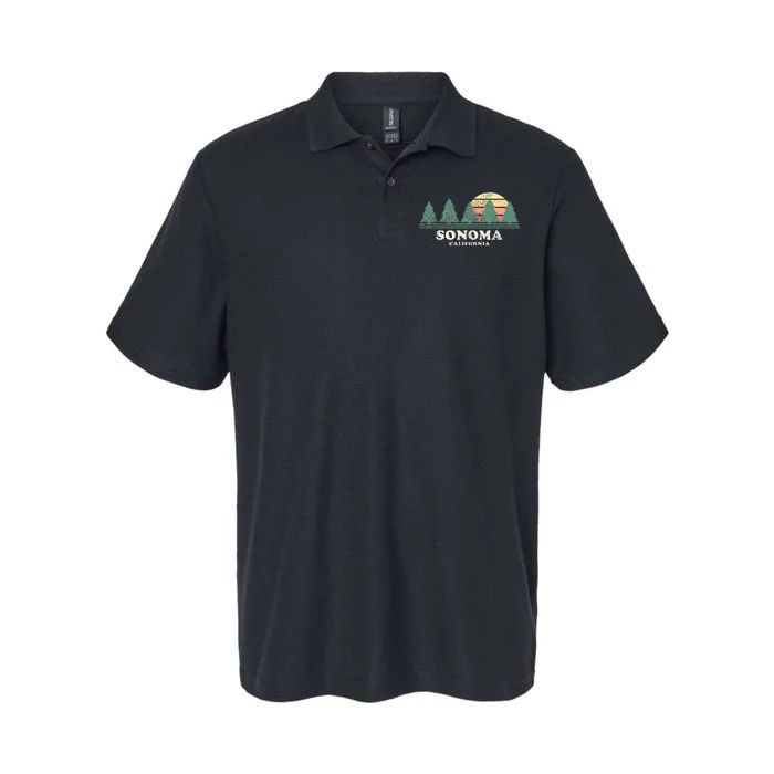 Sonoma Ca Vintage Throwback Retro 70s Softstyle Adult Sport Polo