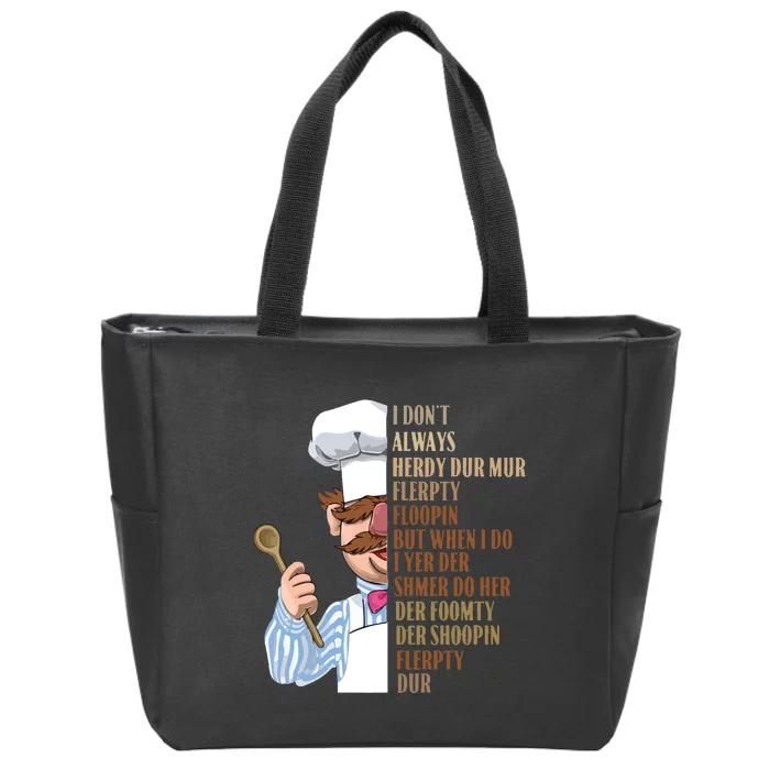 Swedish Chef Vert Der Ferk Zip Tote Bag