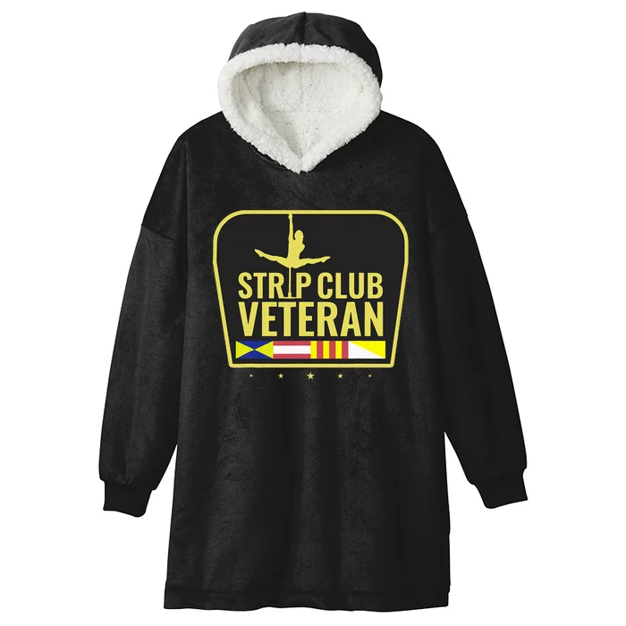 Strip Club Veteran Hooded Wearable Blanket