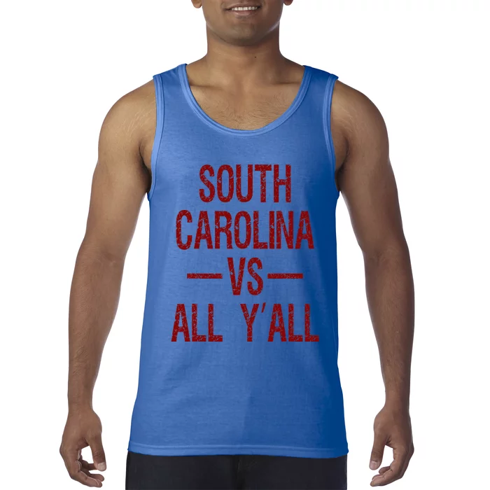 South Carolina Vs All Y'All Vintage Weathered Southerner Tank Top