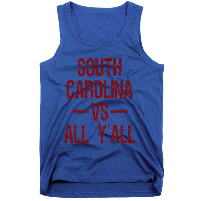 South Carolina Vs All Y'All Vintage Weathered Southerner Tank Top