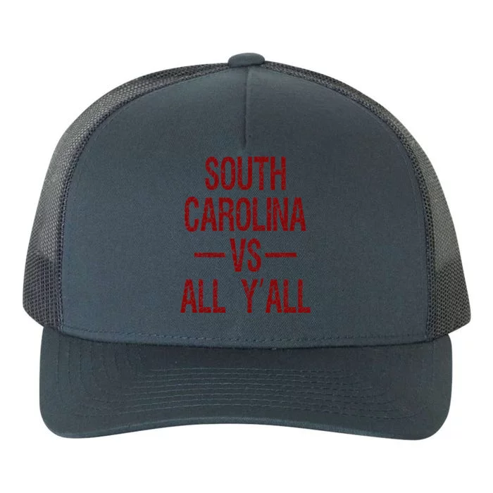 South Carolina Vs All Y'All Vintage Weathered Southerner Yupoong Adult 5-Panel Trucker Hat