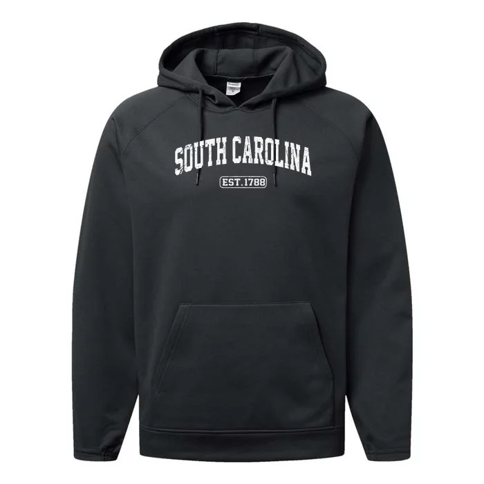 South Carolina Vintage State Athletic Style Performance Fleece Hoodie