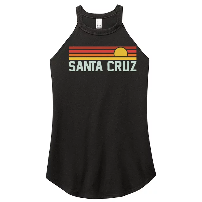 Santa Cruz Vintage Beach Sunset California Santa Cruz Summer Women’s Perfect Tri Rocker Tank