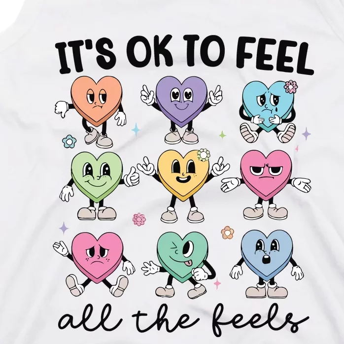 School Counselor Valentine Feel All The Feels Tank Top