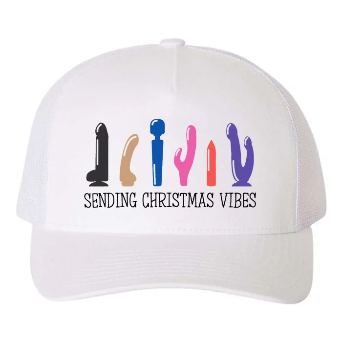 Sending Christmas Vibe Sending You Happy Vibe Xmas Vibrator Yupoong Adult 5-Panel Trucker Hat