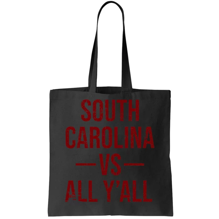 South Carolina Vs All Y'All Vintage Weathered Southerner Tote Bag