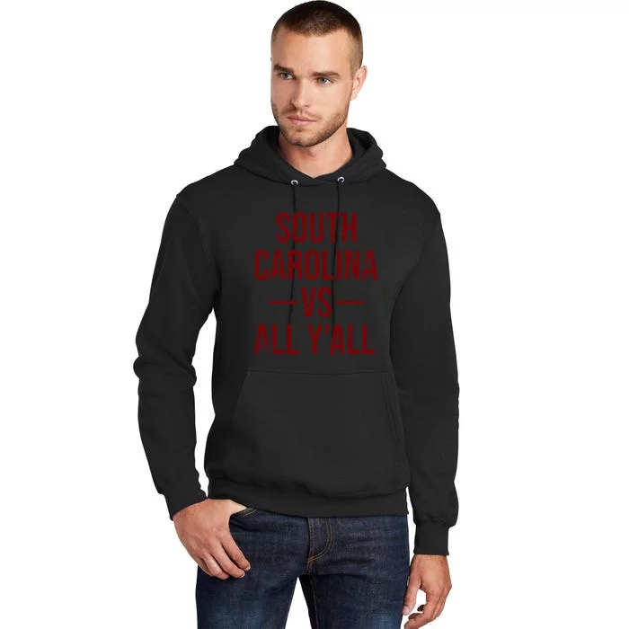 South Carolina Vs All Y'All Vintage Weathered Southerner Tall Hoodie