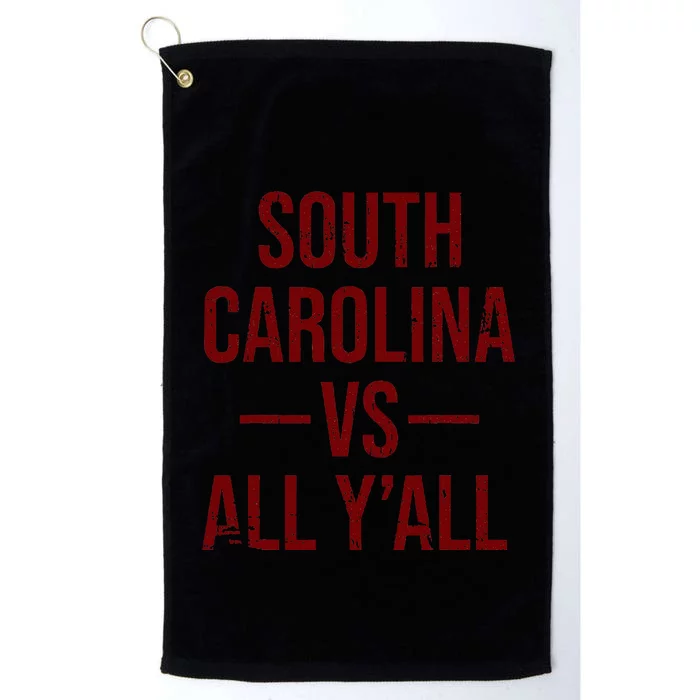 South Carolina Vs All Y'All Vintage Weathered Southerner Platinum Collection Golf Towel