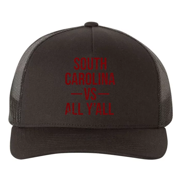 South Carolina Vs All YAll Vintage Weathered Southerner Yupoong Adult 5-Panel Trucker Hat