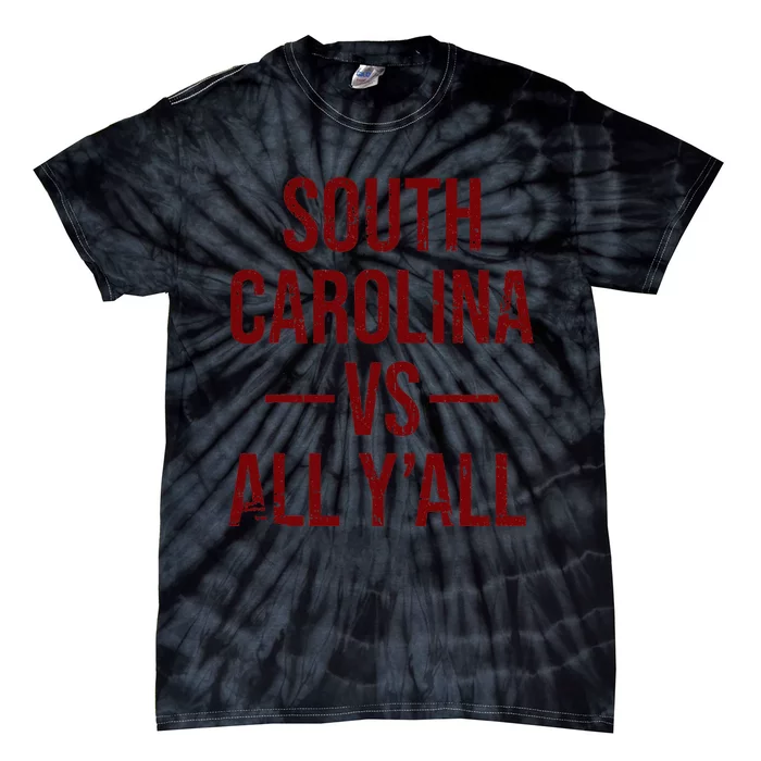 South Carolina Vs All YAll Vintage Weathered Southerner Tie-Dye T-Shirt