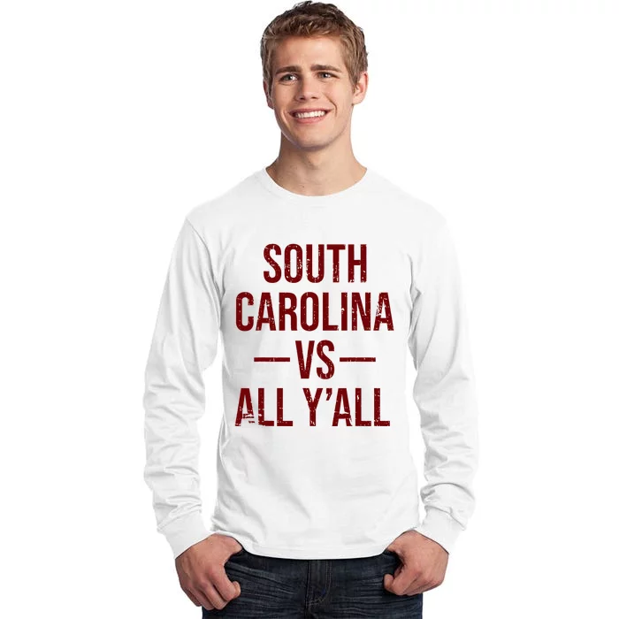 South Carolina Vs All YAll Vintage Weathered Southerner Tall Long Sleeve T-Shirt