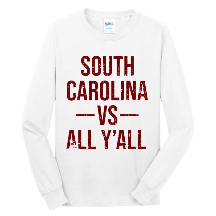 South Carolina Vs All YAll Vintage Weathered Southerner Tall Long Sleeve T-Shirt