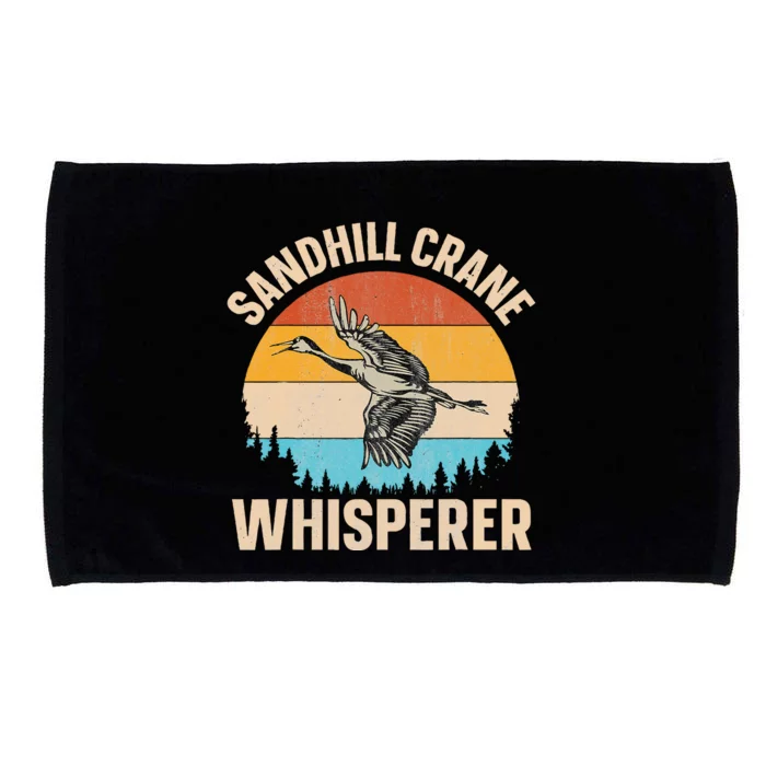 Sandhill Crane Whisperer Design For A Sandhill Crane Lover Microfiber Hand Towel