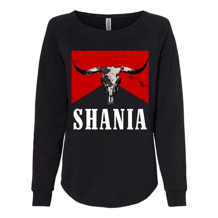 Shania Country Western Bull Womens California Wash Sweatshirt