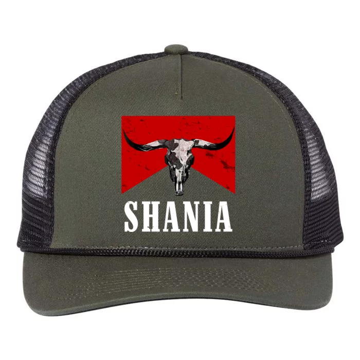 Shania Country Western Bull Retro Rope Trucker Hat Cap