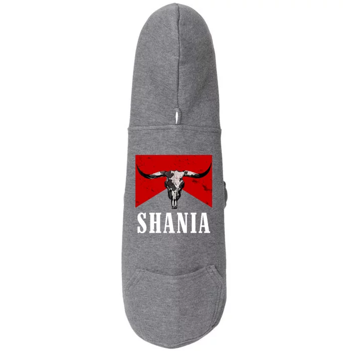 Shania Country Western Bull Doggie 3-End Fleece Hoodie