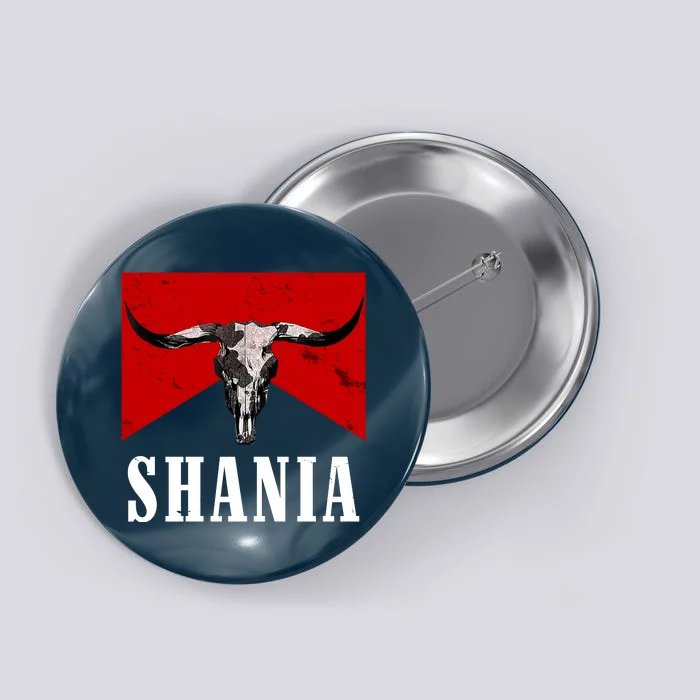 Shania Country Western Bull Button