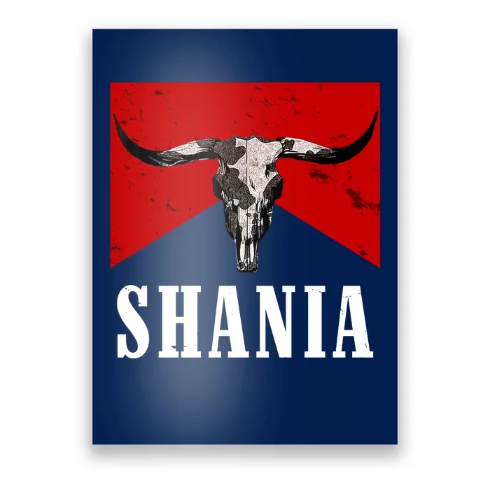 Shania Country Western Bull Poster