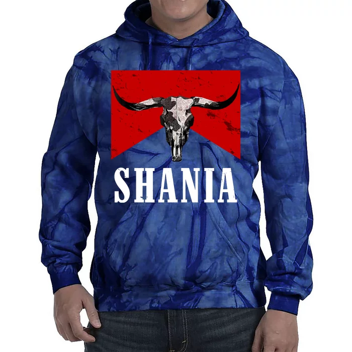 Shania Country Western Bull Tie Dye Hoodie