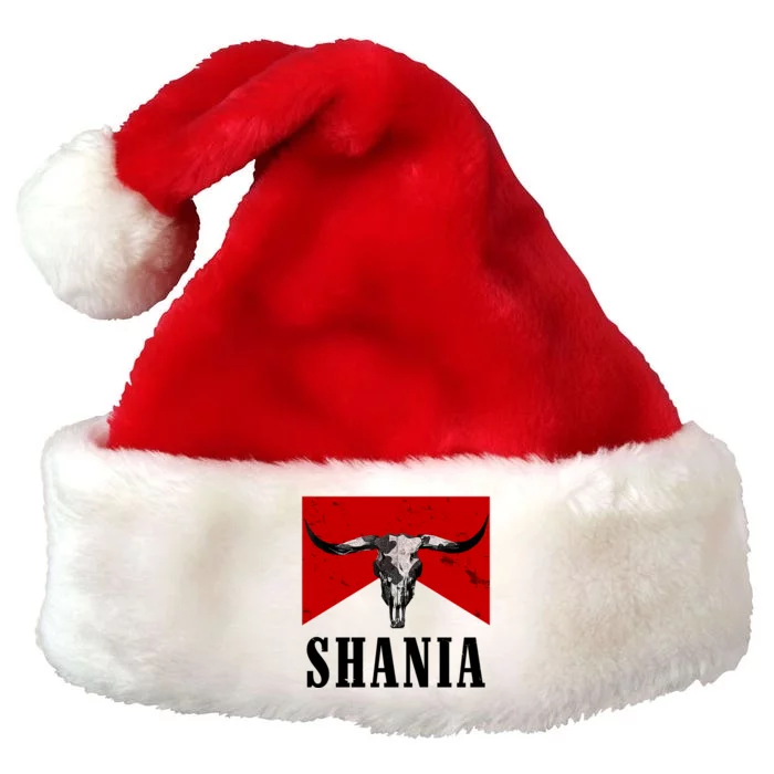 Shania Country Western Bull Premium Christmas Santa Hat