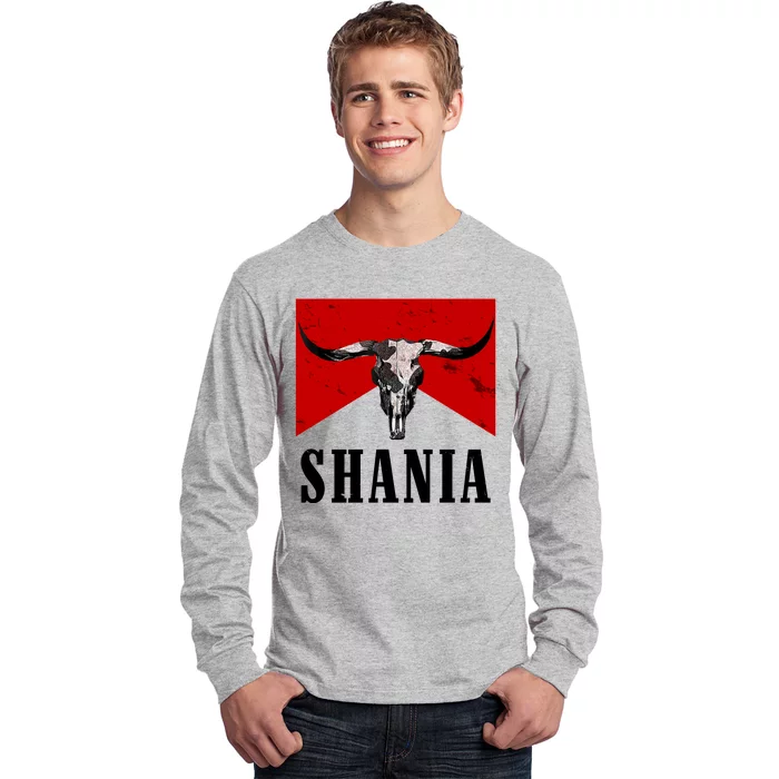 Shania Country Western Bull Long Sleeve Shirt